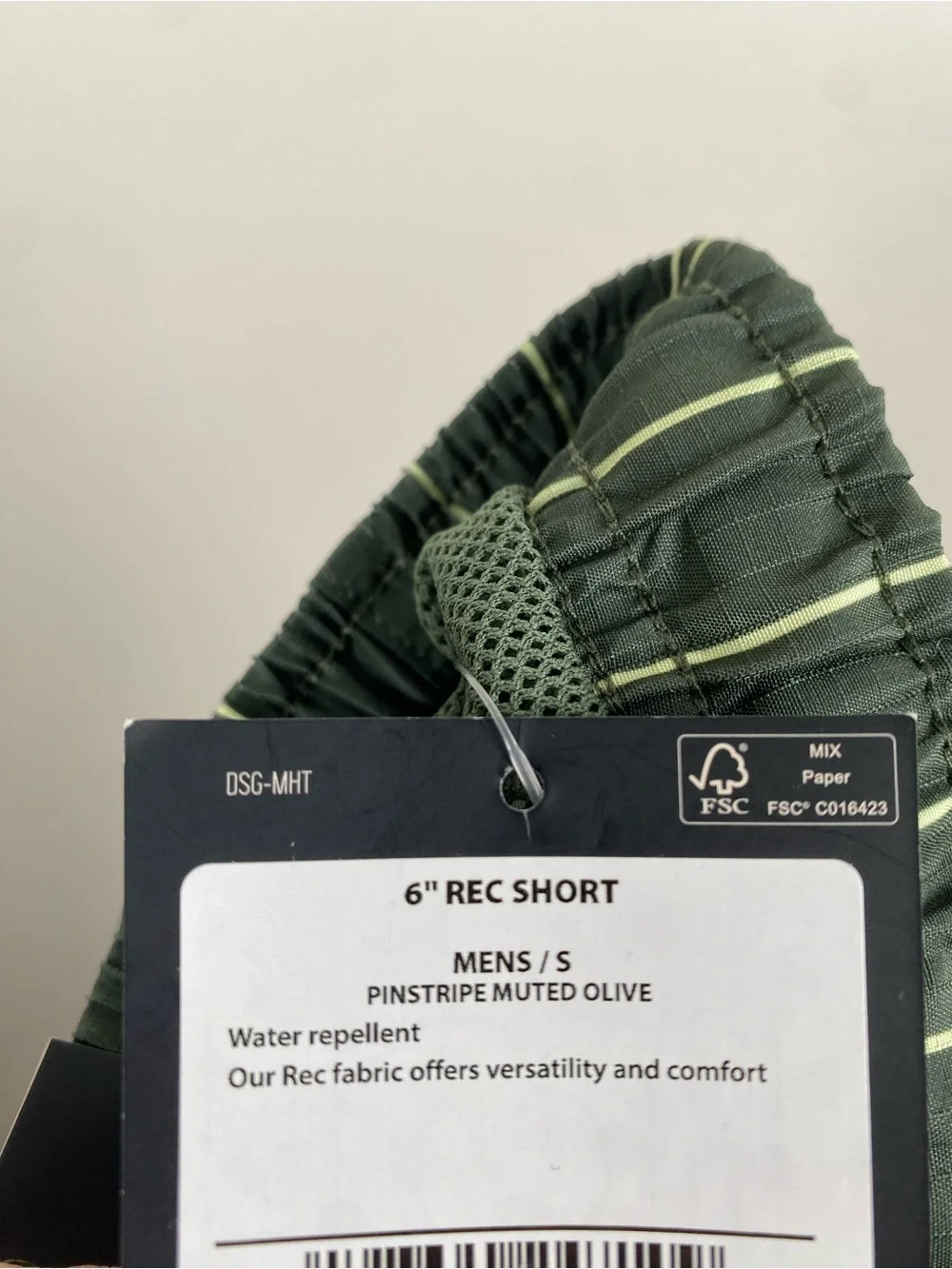 NWT DSG Men's Pinstripe Olive Green 6